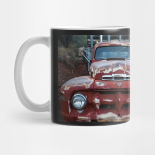 Jerome, AZ Junk Yard Ford V8 Red old Rusty Truck Mug